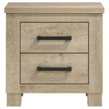 Oakglen 2-drawer Nightstand Bedside Table Weathered Oak - Tampa Furniture Outlet