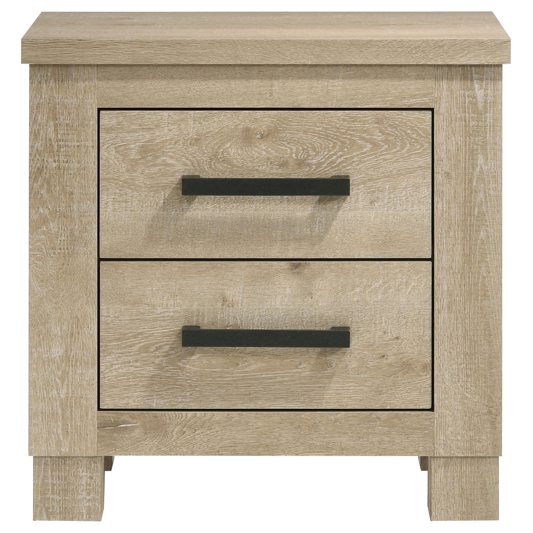 Oakglen 2-drawer Nightstand Bedside Table Weathered Oak - Tampa Furniture Outlet