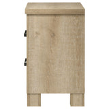 Oakglen 2-drawer Nightstand Bedside Table Weathered Oak - Tampa Furniture Outlet