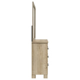 Oakglen 6-drawer Bedroom Dresser and Mirror Weathered Oak - Tampa Furniture Outlet
