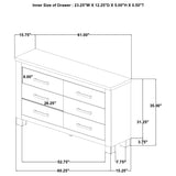 Oakglen 6-drawer Bedroom Dresser Weathered Oak - Tampa Furniture Outlet
