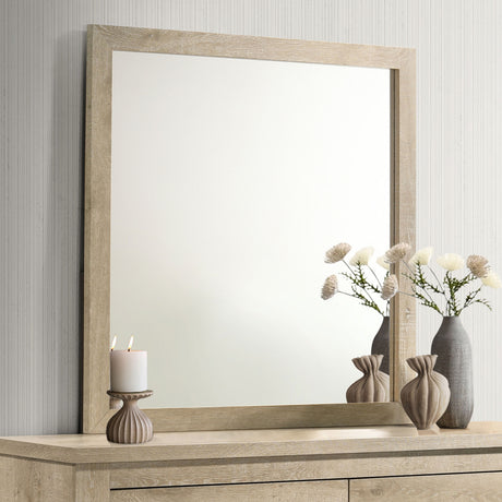 Oakglen Dresser Mirror Weathered Oak - Tampa Furniture Outlet
