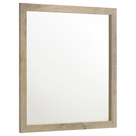 Tampa Furniture Outlet - Coaster - Oakglen Dresser Mirror Weathered Oak - 225104