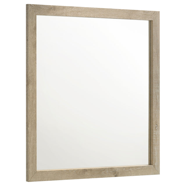 Tampa Furniture Outlet - Coaster - Oakglen Dresser Mirror Weathered Oak - 225104