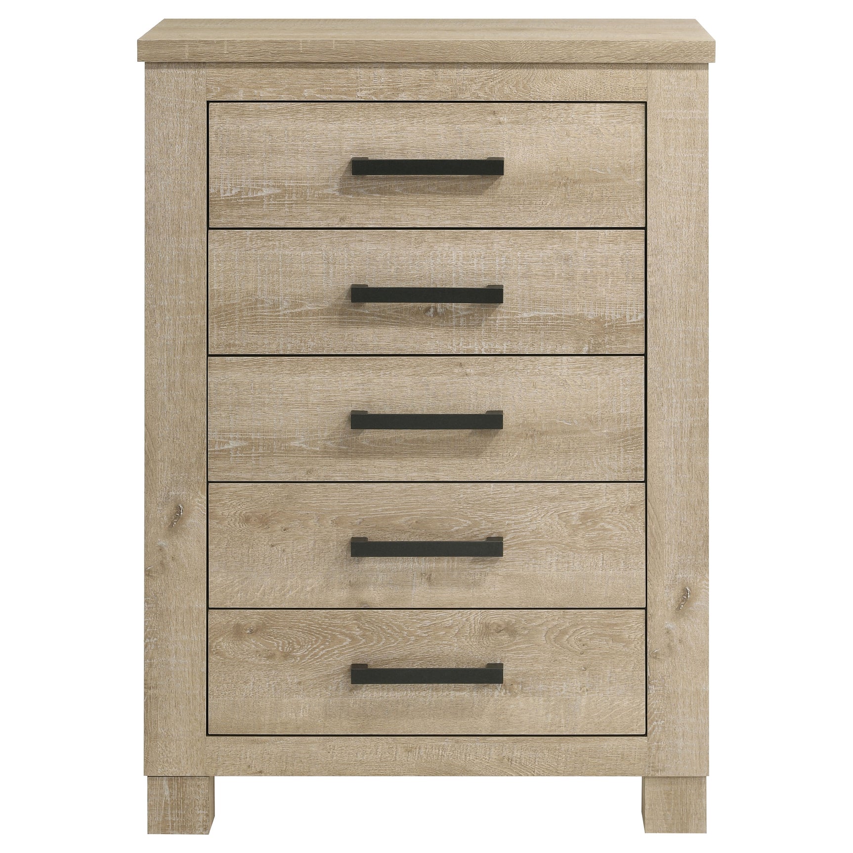 Oakglen 5-drawer Bedroom Chest of Drawers Weathered Oak - Tampa Furniture Outlet