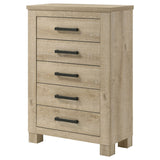 Oakglen 5-drawer Bedroom Chest of Drawers Weathered Oak - Tampa Furniture Outlet