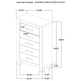 Oakglen 5-drawer Bedroom Chest of Drawers Weathered Oak - Tampa Furniture Outlet