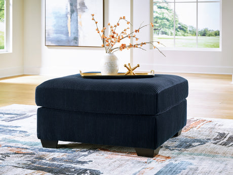 Tampa Furniture Outlet - Ashley Furniture - SimpleJoy Living Room - Oversized Accent Ottoman / Navy - 2420508
