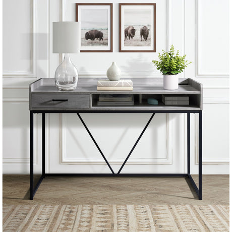 Preston - Desk - Gray - Tampa Furniture Outlet
