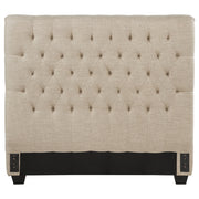 Tampa Furniture Outlet - Coaster - Chloe Upholstered Full Panel Headboard Oatmeal - 300007FB1