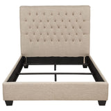 Chloe Upholstered Full Panel Bed Oatmeal - Tampa Furniture Outlet