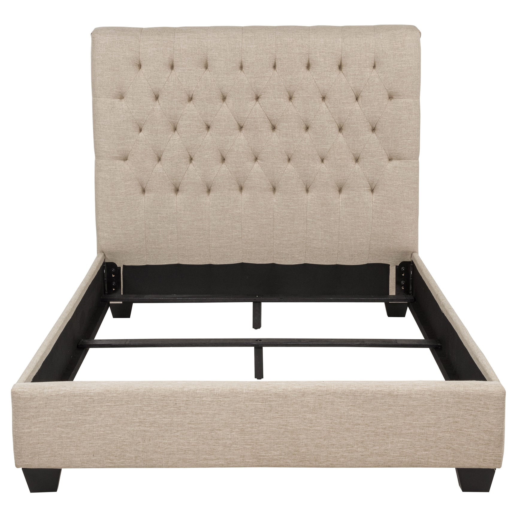 Chloe Upholstered Full Panel Bed Oatmeal - Tampa Furniture Outlet