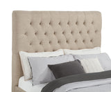 Chloe Upholstered Full Panel Bed Oatmeal - Tampa Furniture Outlet