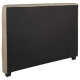 Chloe Upholstered Eastern King Panel Headboard Oatmeal - Tampa Furniture Outlet