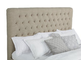 Chloe Upholstered California King Panel Bed Oatmeal - Tampa Furniture Outlet