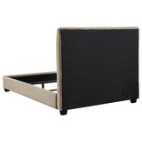 Chloe Upholstered Queen Panel Bed Oatmeal - Tampa Furniture Outlet
