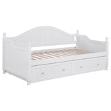 Julie Ann Wood Twin Daybed with Trundle White - Tampa Furniture Outlet