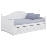 Julie Ann Wood Twin Daybed with Trundle White - Tampa Furniture Outlet