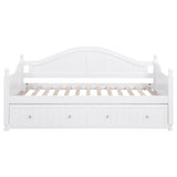 Julie Ann Wood Twin Daybed with Trundle White - Tampa Furniture Outlet