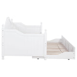 Julie Ann Wood Twin Daybed with Trundle White - Tampa Furniture Outlet