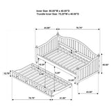 Julie Ann Wood Twin Daybed with Trundle White - Tampa Furniture Outlet