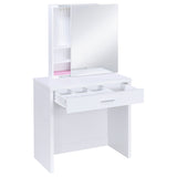 Harvey Vanity Set with Lift-Top Stool White - Tampa Furniture Outlet