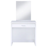 Harvey Vanity Set with Lift-Top Stool White - Tampa Furniture Outlet