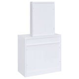 Harvey Vanity Set with Lift-Top Stool White - Tampa Furniture Outlet