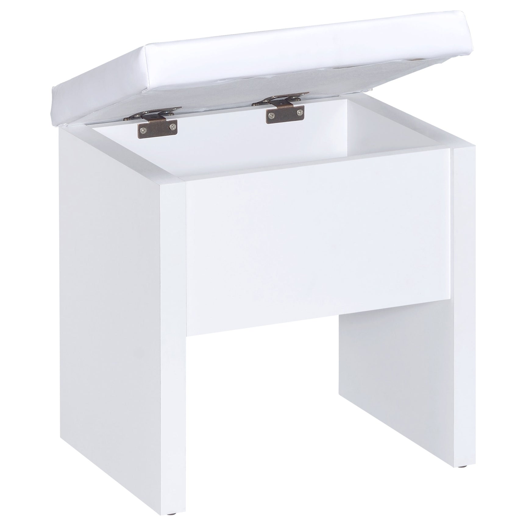 Harvey Vanity Set with Lift-Top Stool White - Tampa Furniture Outlet