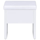 Harvey Vanity Set with Lift-Top Stool White - Tampa Furniture Outlet