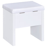 Harvey Vanity Set with Lift-Top Stool White - Tampa Furniture Outlet