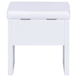 Harvey Vanity Set with Lift-Top Stool White - Tampa Furniture Outlet