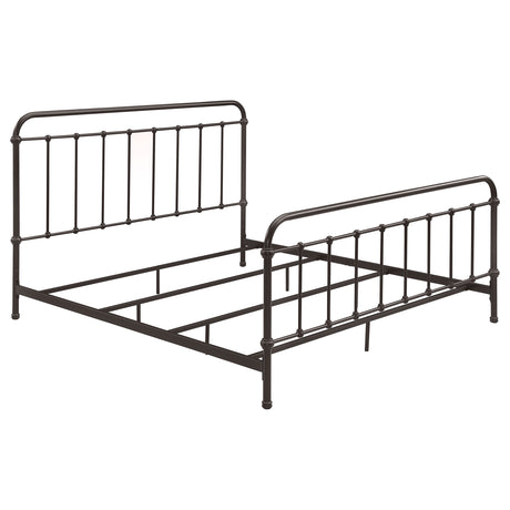 Tampa Furniture Outlet - Coaster - Livingston Metal Eastern King Open Frame Bed Dark Bronze - 300399KE