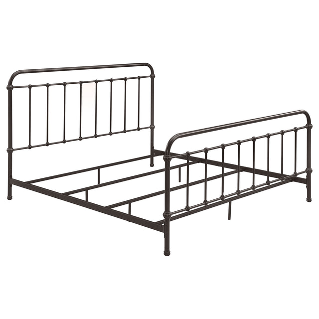 Tampa Furniture Outlet - Coaster - Livingston Metal Eastern King Open Frame Bed Dark Bronze - 300399KE