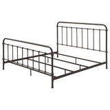 Livingston Metal Eastern King Open Frame Bed Dark Bronze - Tampa Furniture Outlet