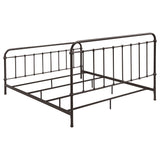Livingston Metal Eastern King Open Frame Bed Dark Bronze - Tampa Furniture Outlet