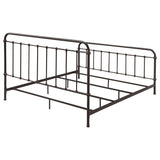 Livingston Metal Eastern King Open Frame Bed Dark Bronze - Tampa Furniture Outlet