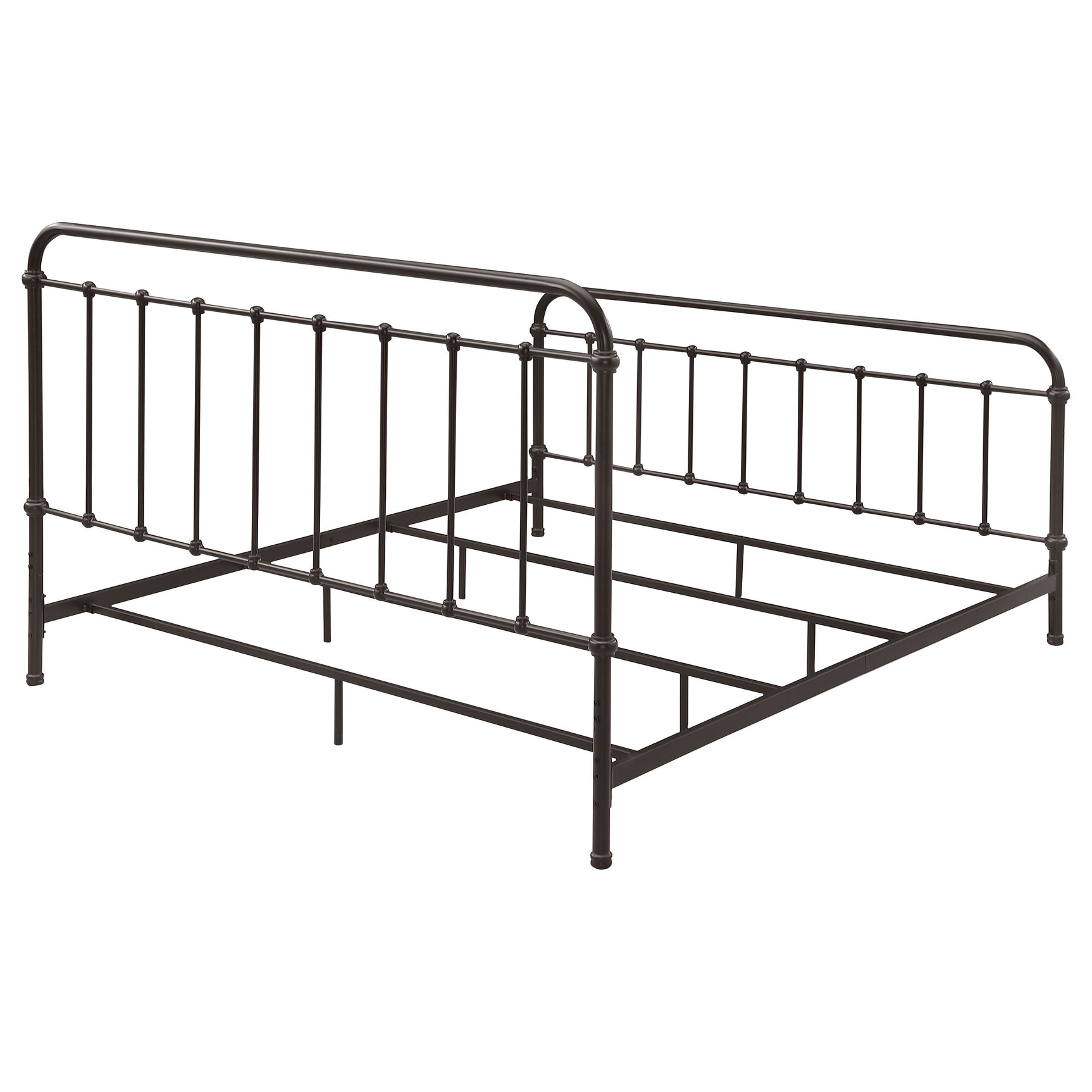 Livingston Metal Eastern King Open Frame Bed Dark Bronze - Tampa Furniture Outlet