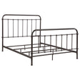 Tampa Furniture Outlet - Coaster - Livingston Metal Queen Open Frame Bed Dark Bronze - 300399Q