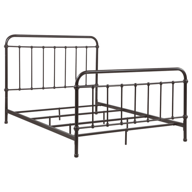 Tampa Furniture Outlet - Coaster - Livingston Metal Queen Open Frame Bed Dark Bronze - 300399Q