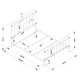 Livingston Metal Queen Open Frame Bed Dark Bronze - Tampa Furniture Outlet