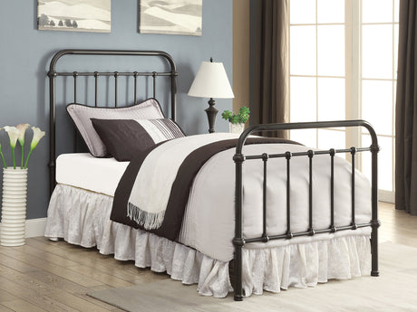 Livingston Metal Twin Open Frame Bed Dark Bronze - Tampa Furniture Outlet