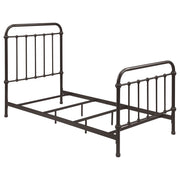 Tampa Furniture Outlet - Coaster - Livingston Metal Twin Open Frame Bed Dark Bronze - 300399T