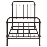Livingston Metal Twin Open Frame Bed Dark Bronze - Tampa Furniture Outlet
