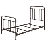 Livingston Metal Twin Open Frame Bed Dark Bronze - Tampa Furniture Outlet
