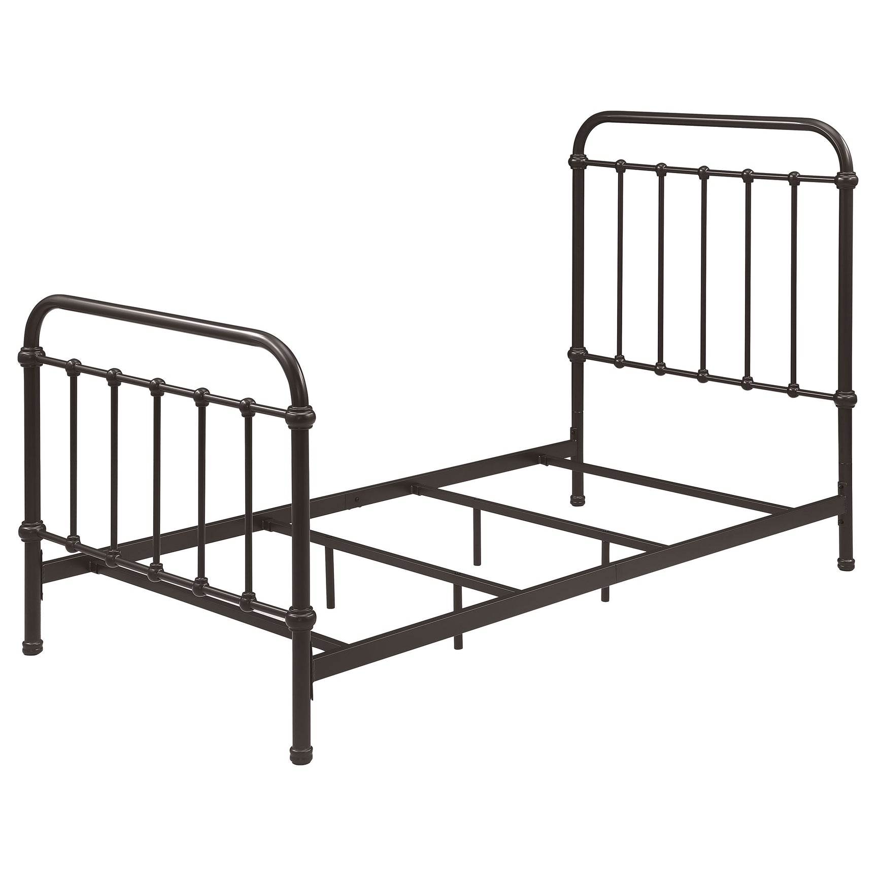 Livingston Metal Twin Open Frame Bed Dark Bronze - Tampa Furniture Outlet