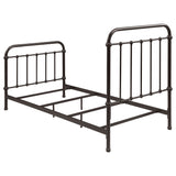 Livingston Metal Twin Open Frame Bed Dark Bronze - Tampa Furniture Outlet
