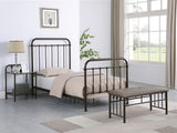 Livingston Metal Twin Open Frame Bed Dark Bronze - Tampa Furniture Outlet
