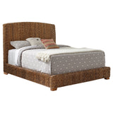 Tampa Furniture Outlet - Coaster - Laughton Banana Leaf California King Panel Bed Amber - 300501KW