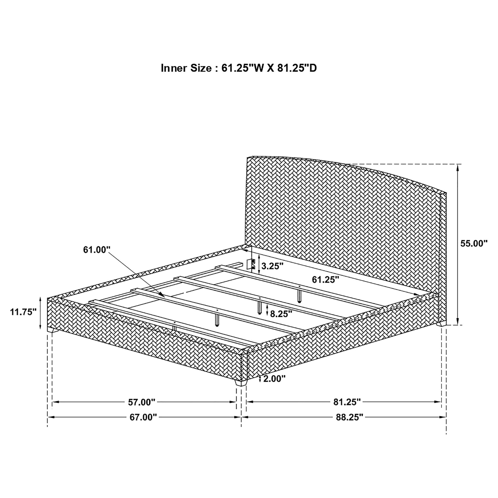 Laughton Banana Leaf Queen Panel Bed Amber - Tampa Furniture Outlet